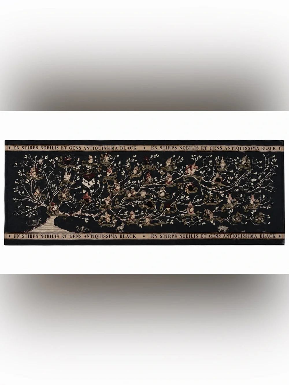 Harry Potter House of Black Family Tree Tapestry Scarf Shawl Loot Crate 70”